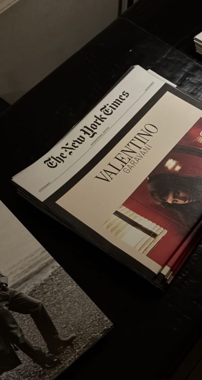 newspapers on a table